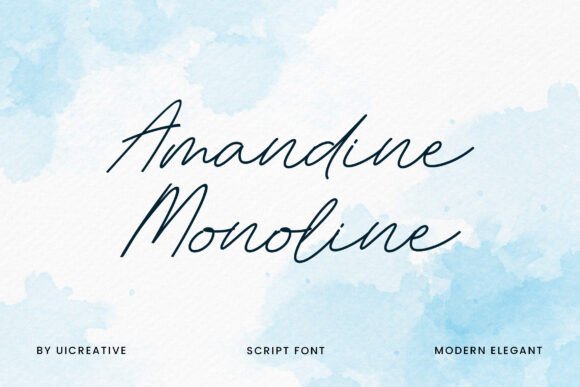 Amandine Monoline: A Modern Display Font for Versatile and Elegant Design