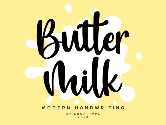 Butter Milk Font: A Modern Handwriting Script
