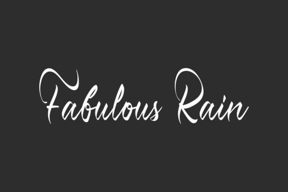 Fabulous Rain Font for Creative Projects