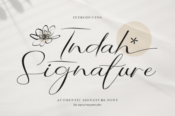 Indah Signature: A Stylish and Elegant Handwritten Script Font for Modern Design