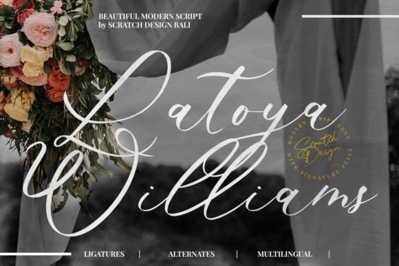 Latoya Williams: A Romantic Calligraphy Font for Elegant Designs