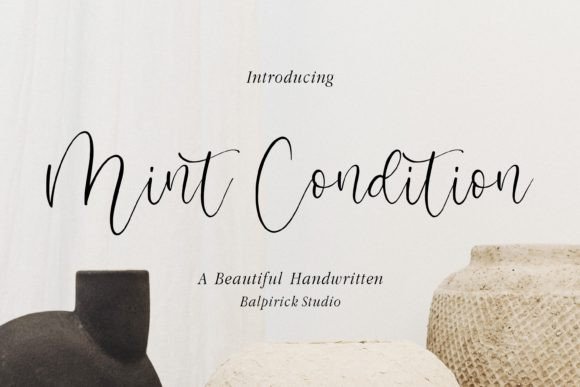 Mint Condition: A Stylish Script Font for Modern Design Projects