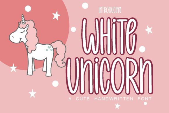 White Unicorn Font: A Whimsical Addition to Your Design Toolkit