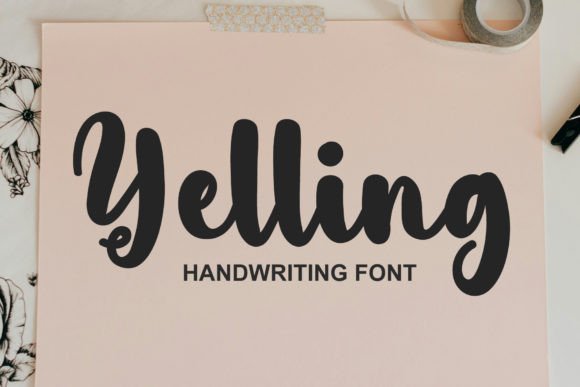 Yelling: A Stylish and Elegant Script Font for Creative Projects